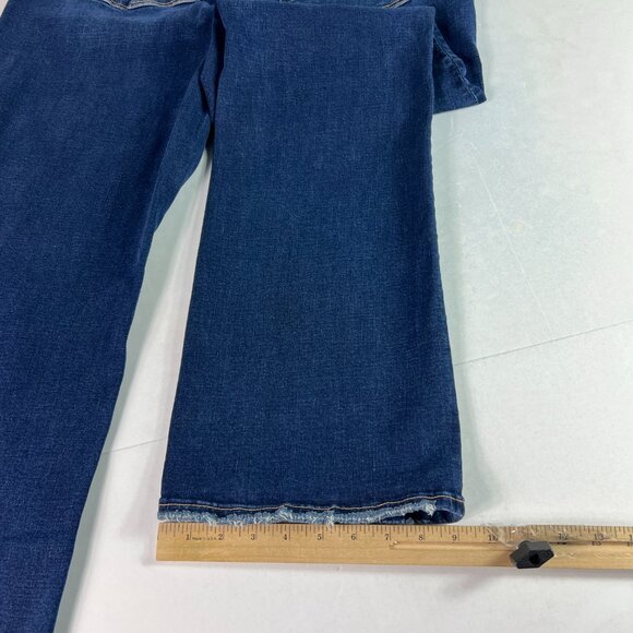 American Eagle Jeans Womens 37x30* High Rise Skinny Kick Boot Blue Denim Tag 18R - Picture 11 of 16